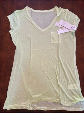 Calvin Klein Jeans Light Green V-Neck Pocket Tee